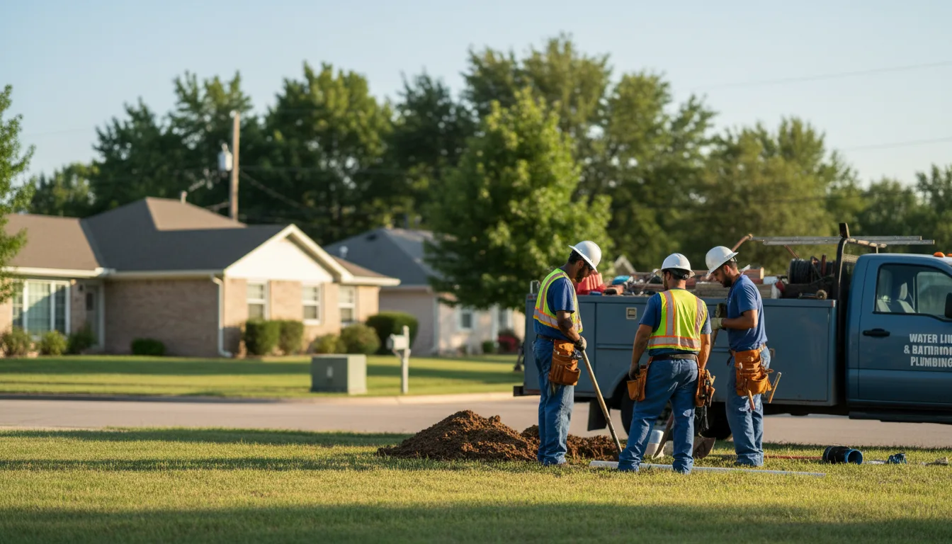 Residential water line and bathroom plumbing service in Stanton, MI